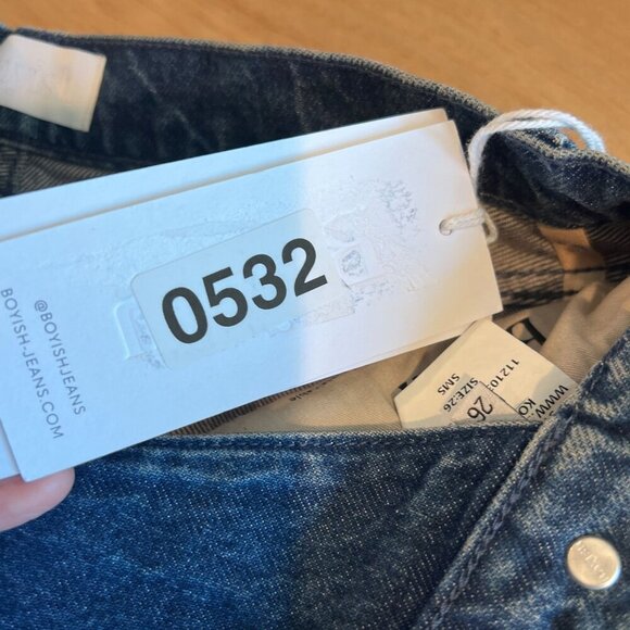 Boyish THE CASEY Womens Rigid Denim High Rise Straight Sz 26 in CITY LIGHTS - Picture 2 of 12